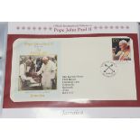 An album of forty three postal covers commemorating Pope John Paul II.