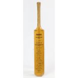 A mid-20th century Slazenger’s of London Gradidge miniature “Len Hutton Autograph” cricket bat (