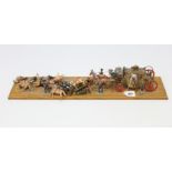 A mid-20th century French painted metal & composition model of Napoleon’s Coronation procession,
