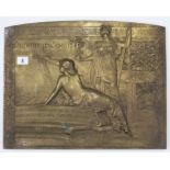 An early 20th century bronze rectangular plaque from the 1908 Milan Exhibition “GEO HATTERSLEY &