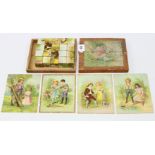 A set of Victorian picture-block puzzles, with contemporary box.