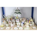 Various items of decorative china, pottery, & glassware, part w.a.f.