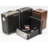 A Portogram turntable (Model Mark Nine – M); a ditto pair of speakers; & another speaker.