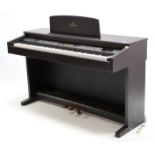 A YAMAHA CLAVINOVA DIGITAL PIANO (MODEL CVP-92), WITH BASE.