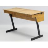 Another mid-late 20th century “duet” school desk, 44” wide.