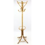 A bamboo hat & coat stand, 67¾” high.