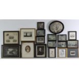 Eighteen various 18th & 19th century small black & white & coloured engravings.