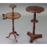 A late Georgian mahogany tripod table, with raised moulded edge to the circular top, on tapering