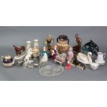 Various decorative china, glassware, ornaments, etc.