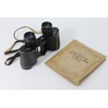 A pair of Carl Zeiss Jena “Jenoptem” 8 x 30 w field glasses, lacking case; & a set of W.D. & H.O.
