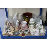Various items of decorative china & glassware, etc.