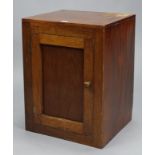 A Victorian mahogany rectangular cabinet, fitted centre shelf enclosed by fielded panel door with