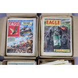 A collection of Eagle comics ranging from 1950-1962 as follows: 1950 No. 1-38; 1951 No. 1-52; 1952