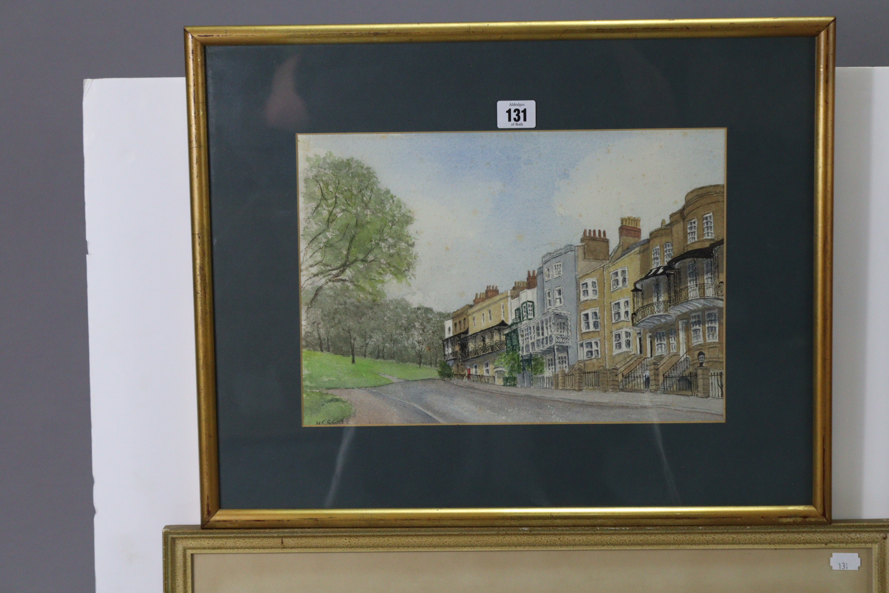 A watercolour painting – street scene of Zion Hill, Clifton, Bristol, signed N. T. Stones to lower - Image 2 of 8