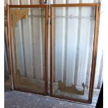 Various sections from a late 19th/early 20th century tall shop display cabinet comprising a bow-