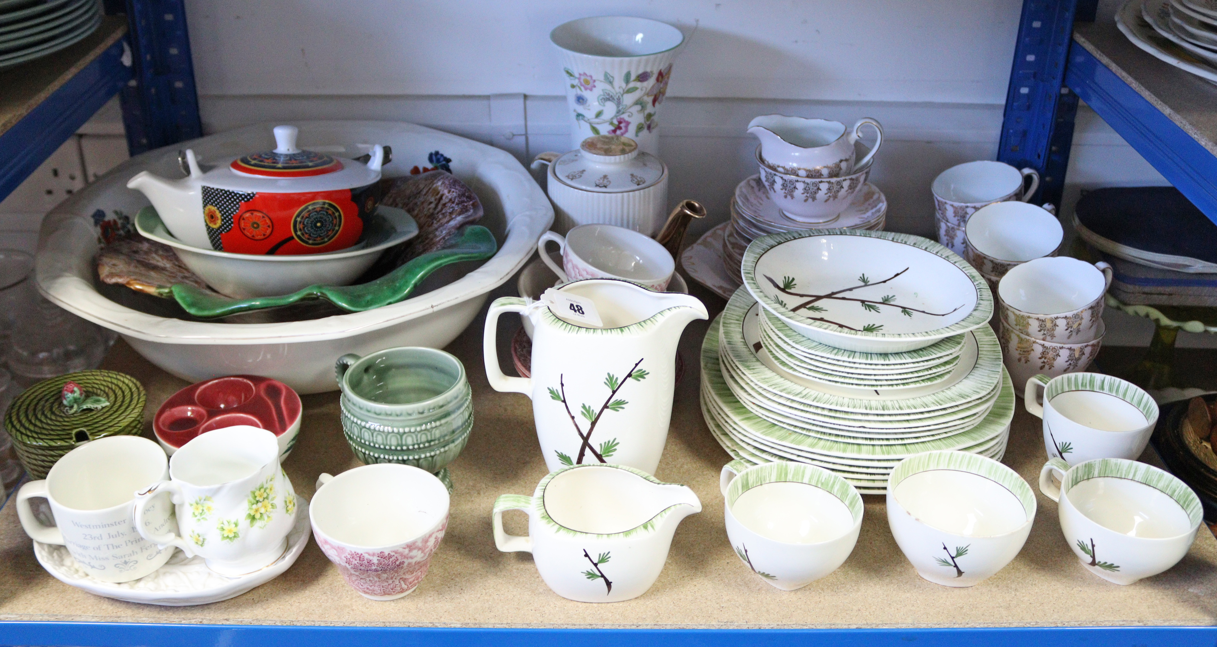 A Midwinter “Stylecraft” twenty seven piece part tea service; & an Adderley twenty one piece part