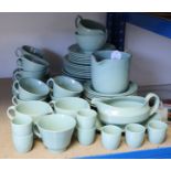 A Woods ware “Beryl” pattern sixty three piece part dinner & tea service, (part w.a.f.).