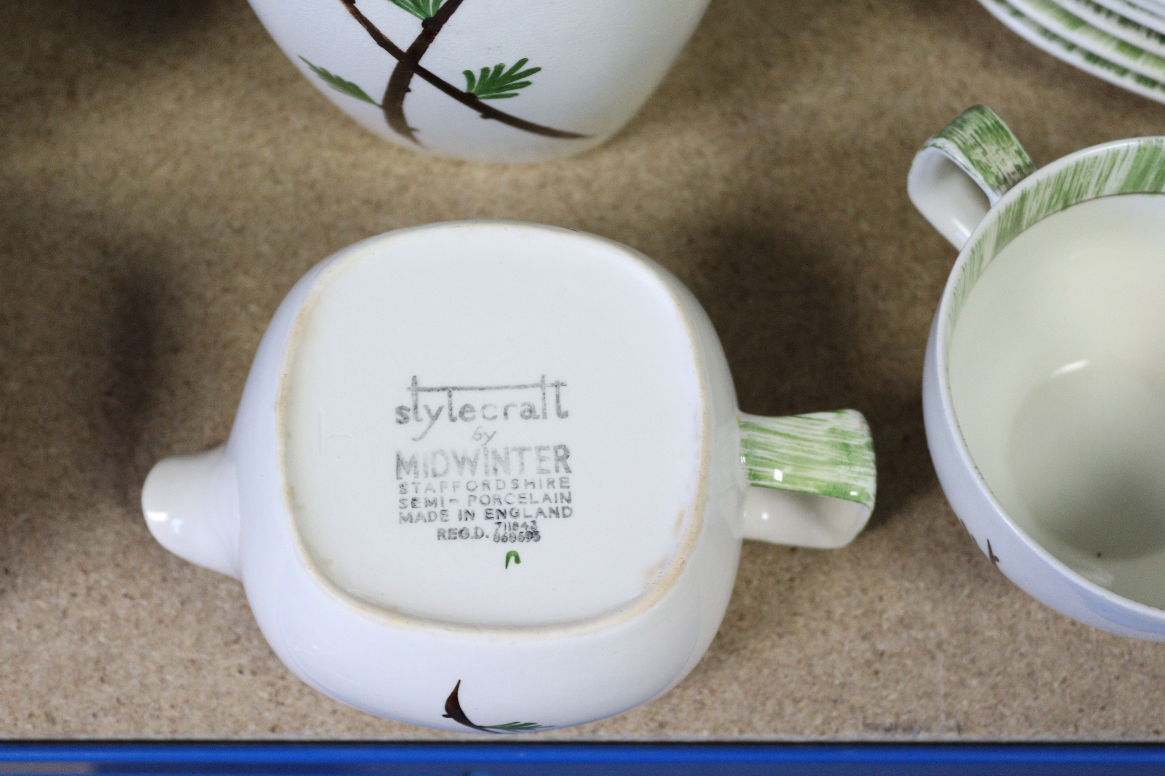 A Midwinter “Stylecraft” twenty seven piece part tea service; & an Adderley twenty one piece part - Image 3 of 8