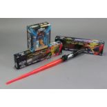 Two Kenner “STAR WARS” light sabre toys, LUKE SKYWALKER & DARTH VADER, together with a BANDAI
