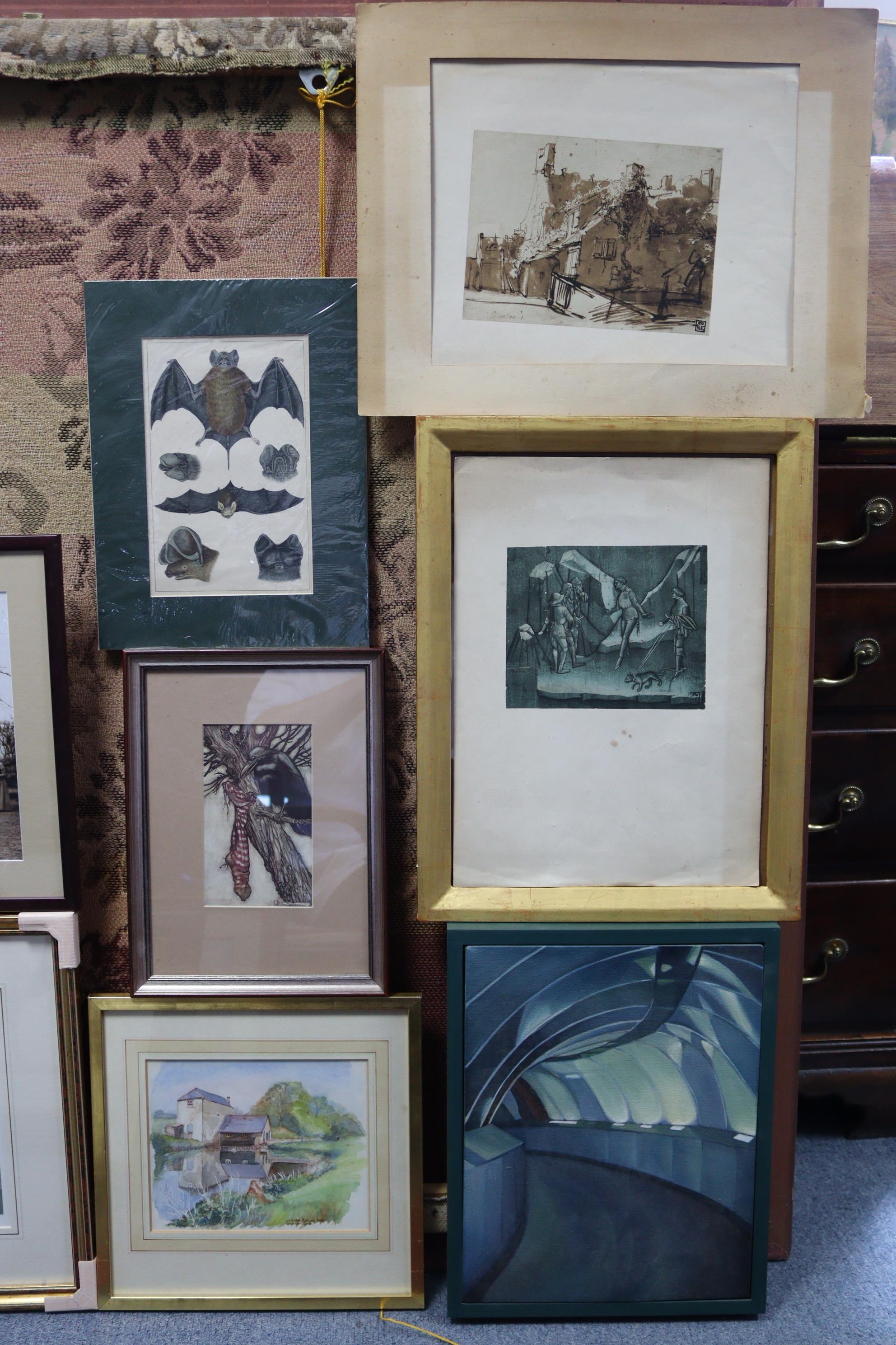 A collection of various decorative paintings & prints. (Provenance: The Estate of the late Geoff & - Image 6 of 13