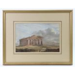 SEYMOUR CLARK (19th century). “Temple Of Neptune”, unsigned, watercolour: 9” x 13½” (the original