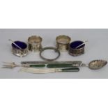 A matched set of silver “berry” preserve spoon (Birmingham 1904), butter knife (London 1912), &