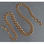 A 9ct. gold albert of curb links; 15½” long. (52.7gm).