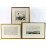 J. M. BOGGIS (Exh. 1832-1846). “Rye Harbour”, Watercolour: 4¾” x 9¾”; another by the same artist: “