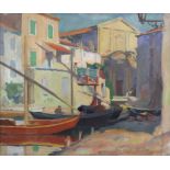 ALEXANDER GRAHAM MUNRO (1903-1985). “Martigues”. Oil on Canvas: 19¾” x 23½”, framed & glazed. (