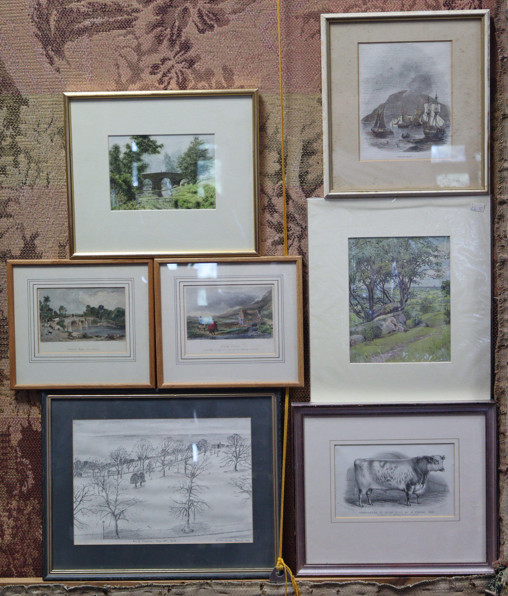A collection of various decorative paintings, prints, & picture frames. (Provenance: The Estate of