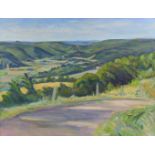 MARIA KASIA SMOLENSKA GREENWOOD (20th century). An extensive rural landscape at Clion, France.
