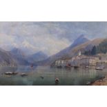 E. B. BOULTON. (19th century) Titled: “Bellagio, Lake Como”, inscribed verso & dated 1890;