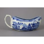 An early 19th century Spode pearlware bordalue with blue transfer “Queen Charlotte” version of