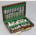 A canteen of EPNS Queens pattern cutlery, comprising one hundred & twenty items, & in walnut case.