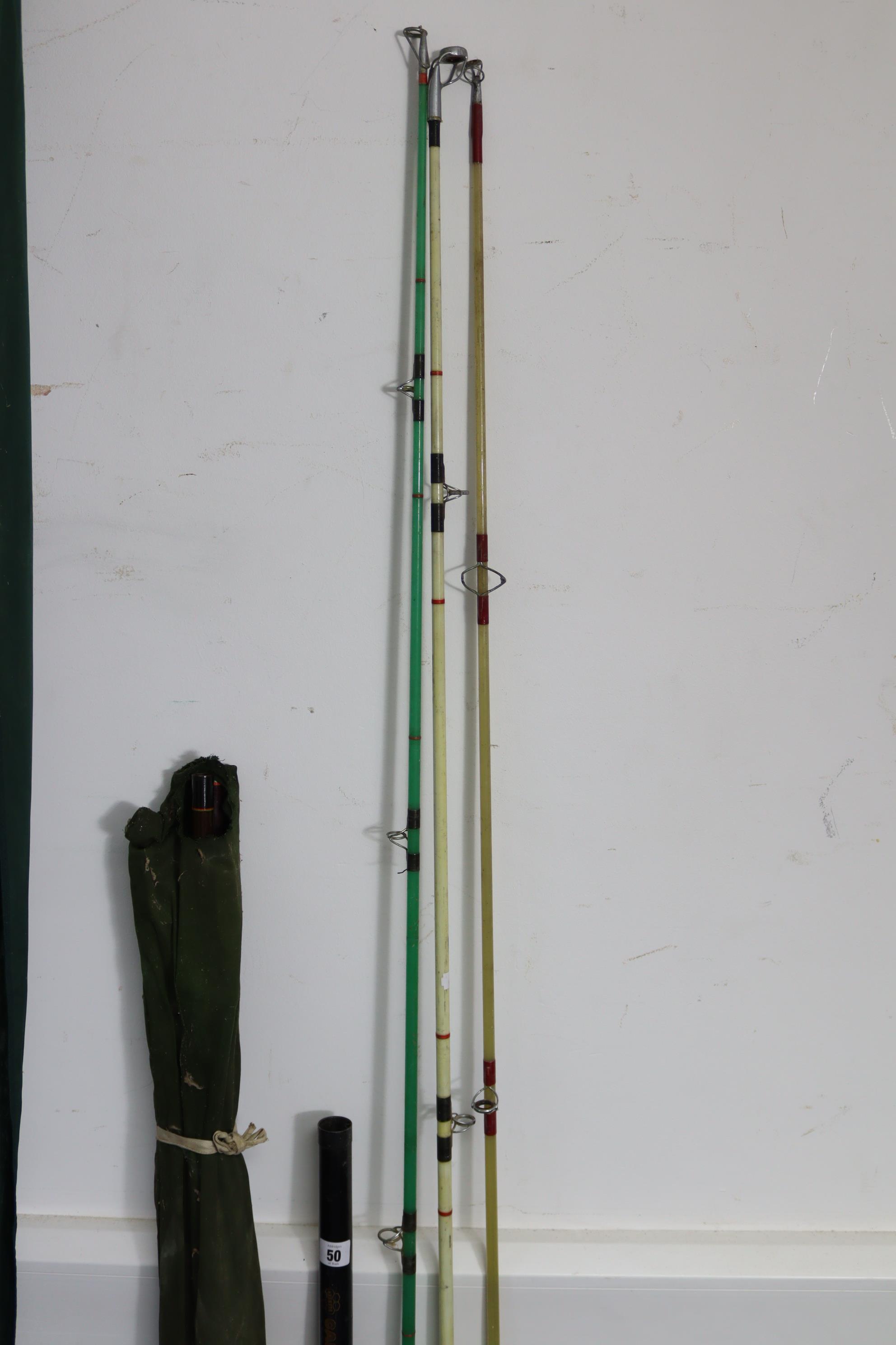 Five fishing rods; a landing net; & various other angler’s accessories. - Image 3 of 3