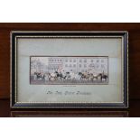 A woven silk Stevengraph “The Lady Godiva Procession”, 2” x 5¾”, in glazed frame.