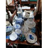 Various items of decorative china, pottery, & glassware, part w.a.f.