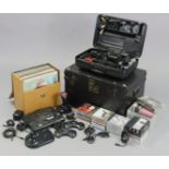 A Panasonic “MC20” VHS-C movie camera with case; together with a Sega “Megadrive” games console; &