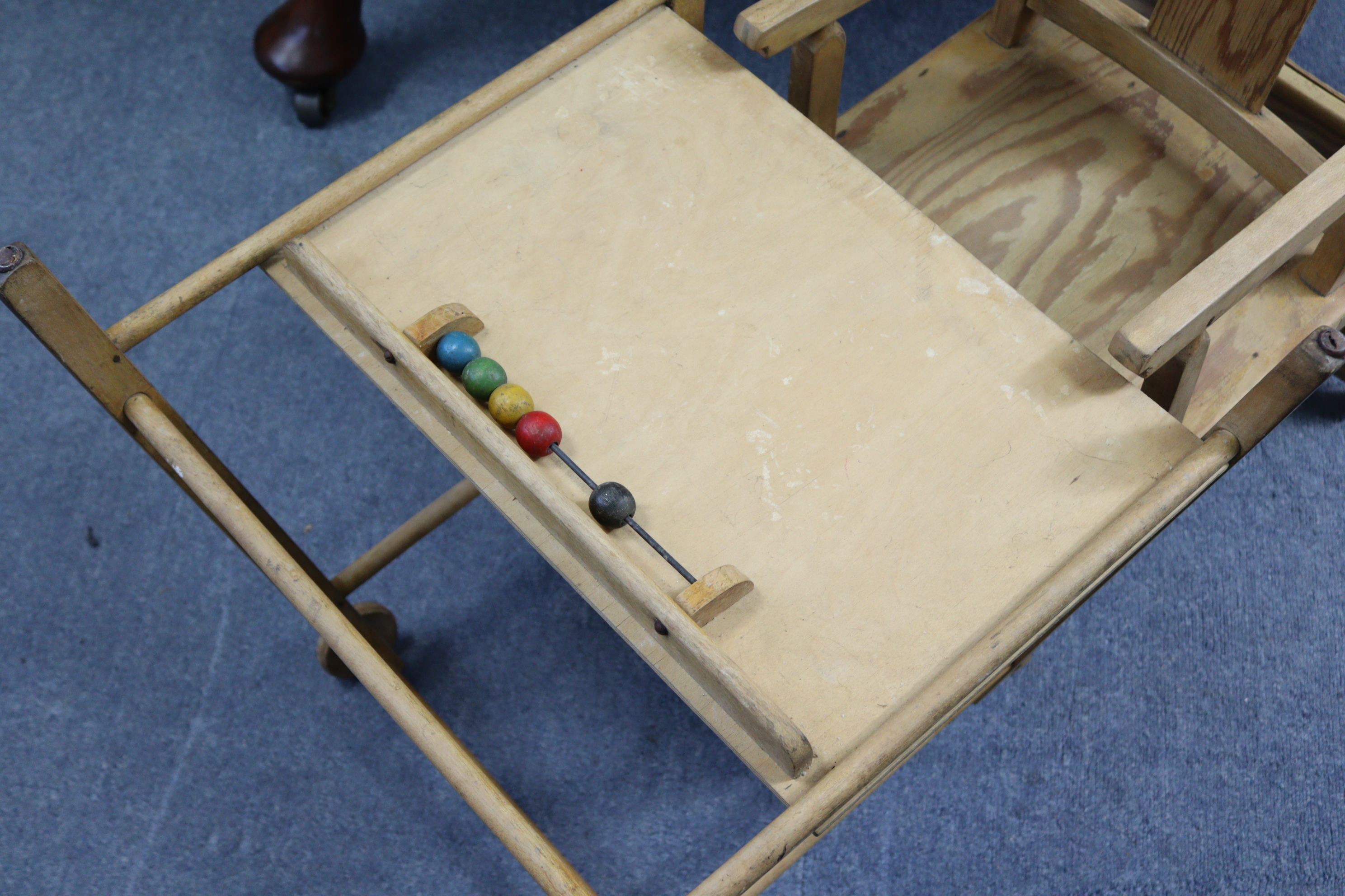 A child’s wooden high/low chair; together with numerous soft toys; a Thomas The Tank Engine train - Image 3 of 9