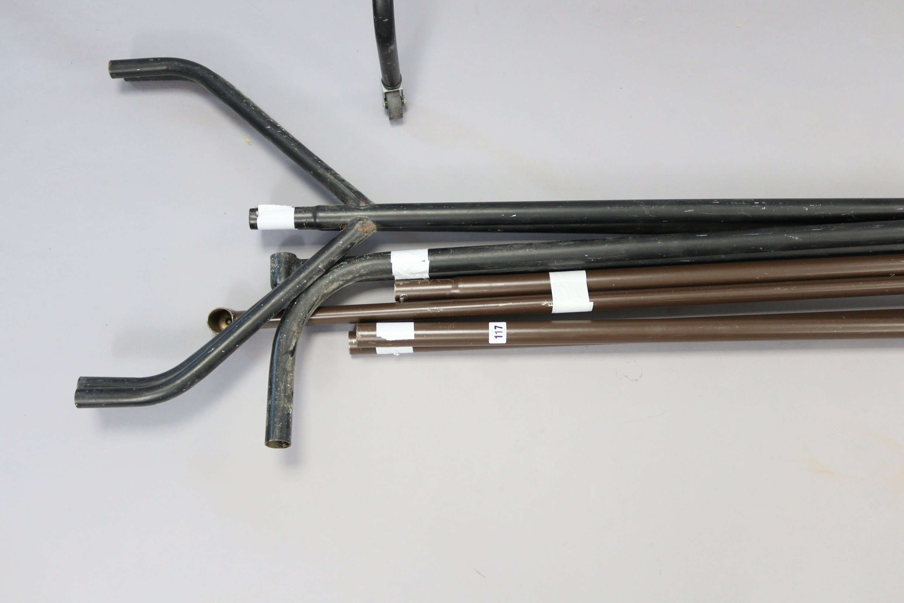 Three tubular-metal clothes rails – various sizes. - Image 3 of 3