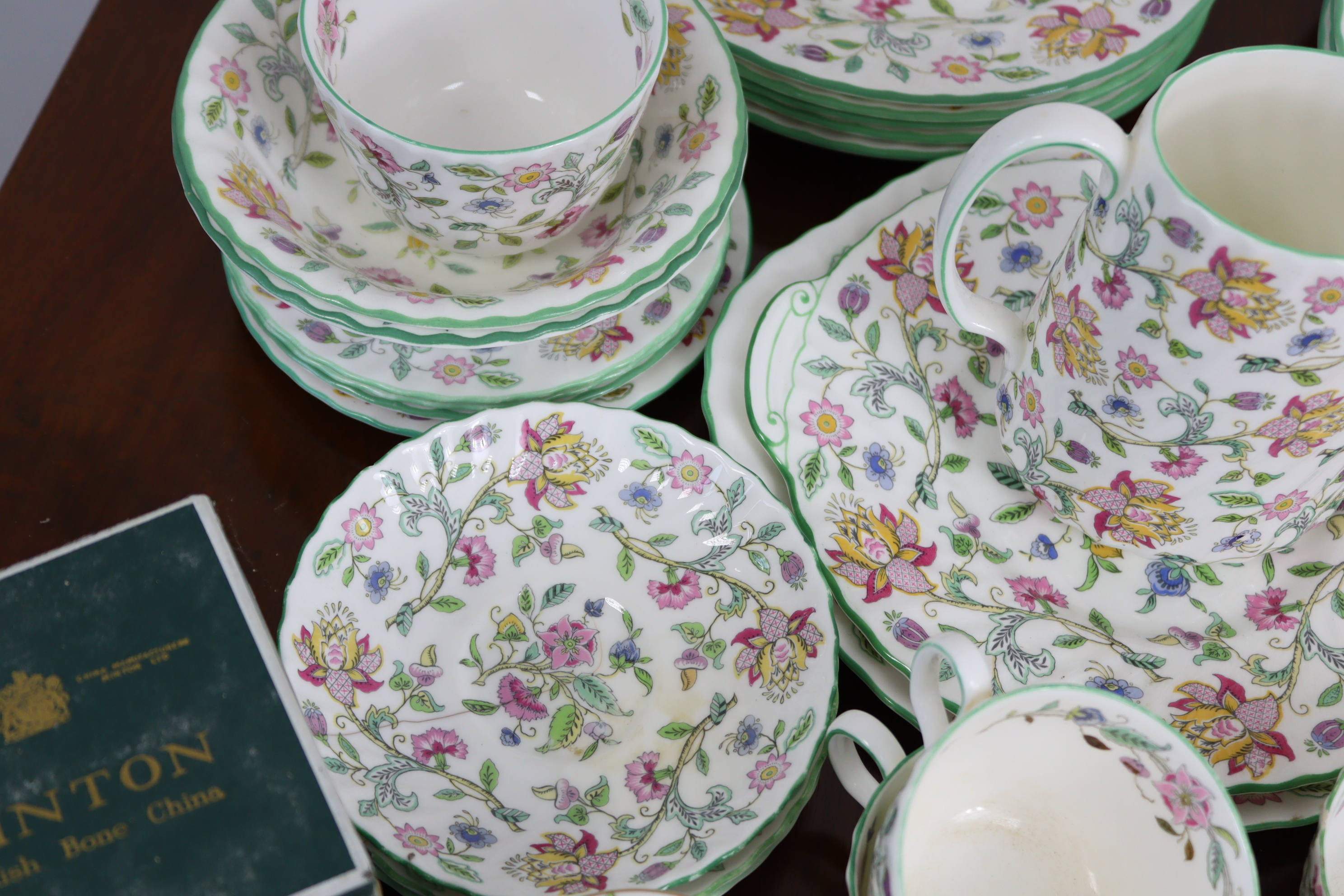 Fifty-nine items of Wedgwood “Charnwood” pattern teaware; & thirty items of Mintons “Haddon Hall” - Image 3 of 9