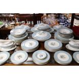 A Royal Doulton China “Rose Elegans” pattern seventy-piece extensive part dinner service.