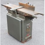 A Multico electrically operated carpenter’s power planer (Model L1), with various accessories, 52¼”