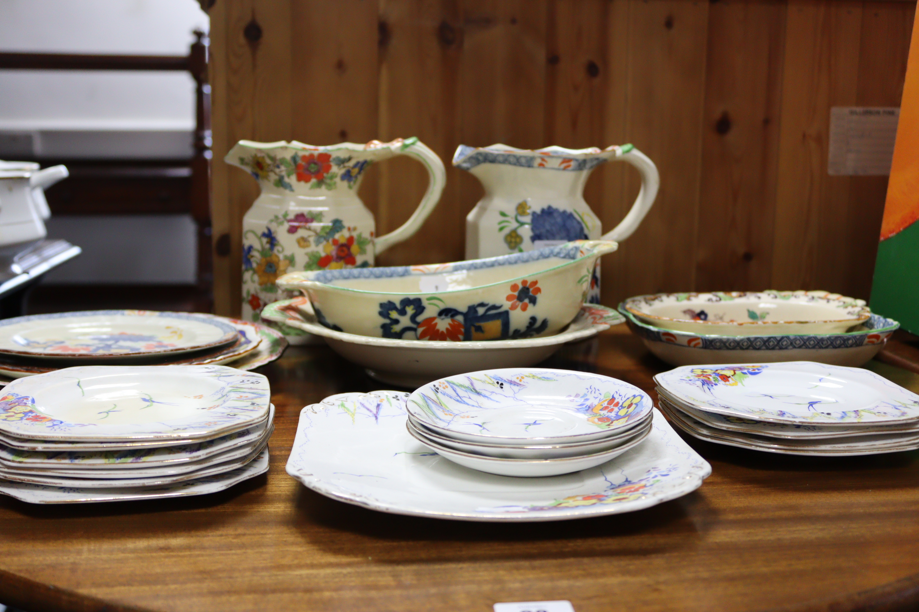 Two Mason’s Ironstone China floral decorated jugs; seven various Mason’s plates & dishes; & a - Image 6 of 6