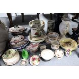 An Aynsley bone china “Wild Tudor” pattern vase, 10¾” high, boxed; two Royal Doulton Coaching Days