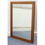 A 1930’s rectangular wall mirror in inlaid-mahogany frame, 31¾” x 23¼”.