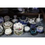 Various items of decorative china, pottery, & glassware, part w.a.f.; together with a Walker &