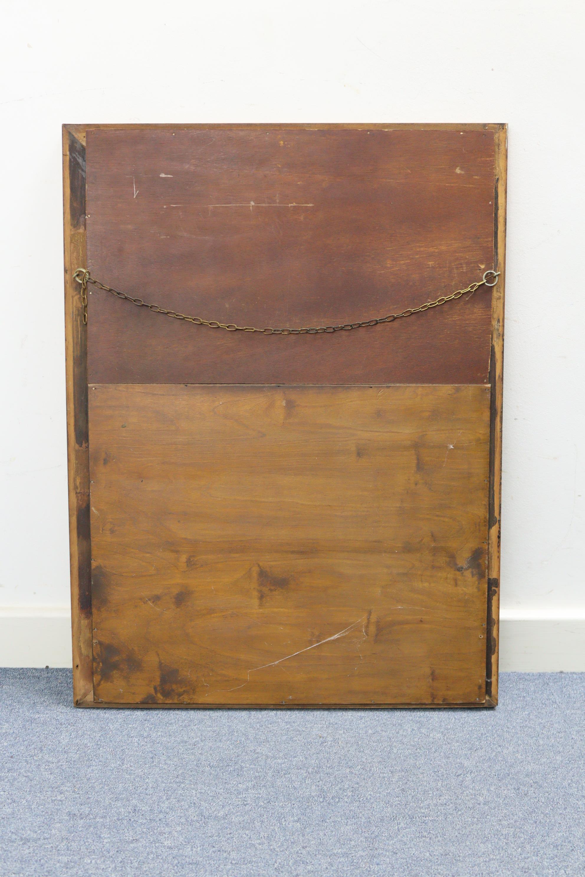 A 1930’s rectangular wall mirror in inlaid-mahogany frame, 31¾” x 23¼”. - Image 2 of 2