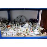 Various items of decorative china & pottery, part w.a.f.