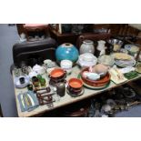 Various items of Studio pottery; together with various other items of decorative pottery & china,